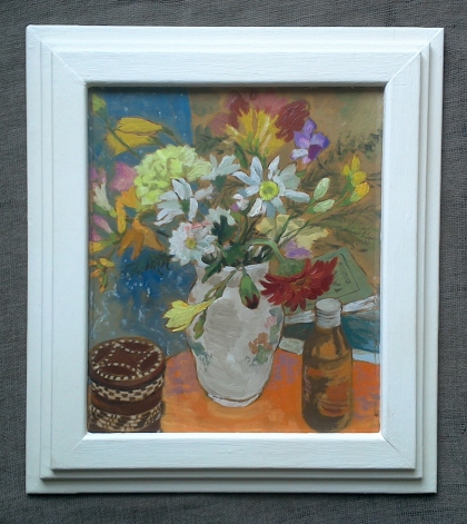 still life flowers in jug